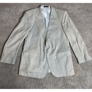 Vintage Johnny Bench Beige Blazer MVP Collection Jacket Sports Coat Size 42